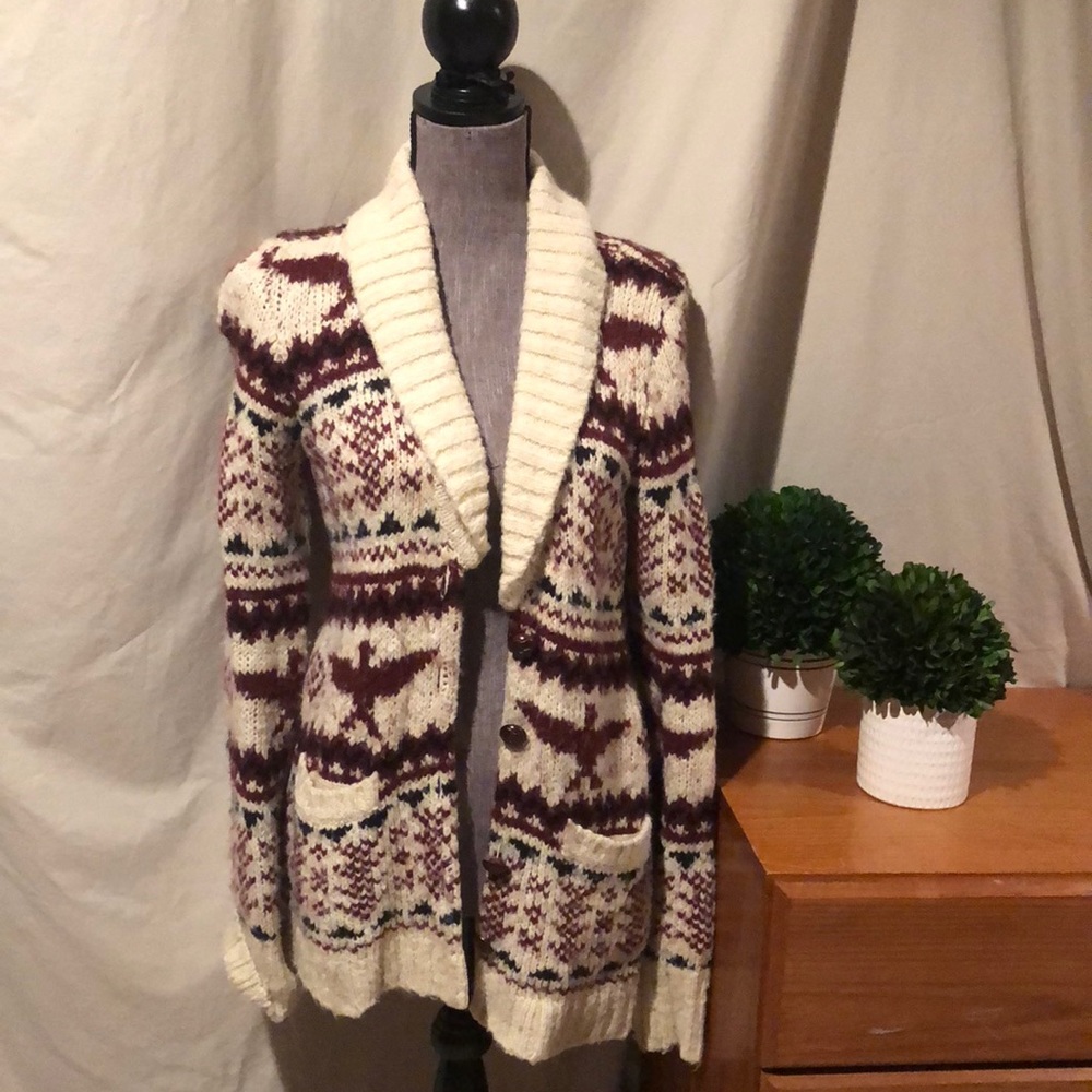 Textile print sweater